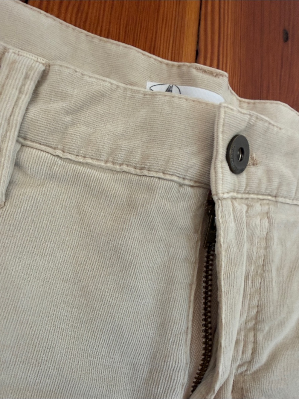 Carve Designs Cream Frayed Hem Shorts - Picture 7 of 8